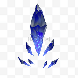 品质蓝色水晶