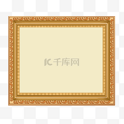 照片相框木质图片_金色花纹木质相框