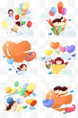 61热气球图片_六一儿童节气球和孩子