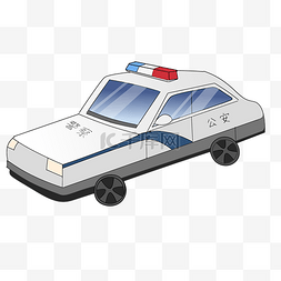 一辆警车图片_交通工具警车插画