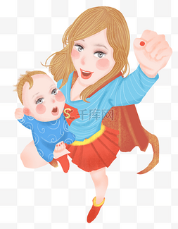 超人起飞图片_超人妈妈和小男孩