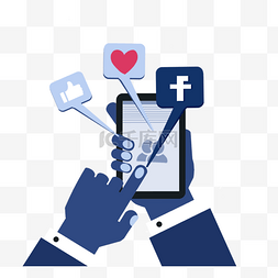 社交媒体创意图片_蓝色创意互联网社交媒体