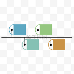 手绘时间线图片_扁平风手绘时间轴历程