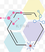 矢量简约化学符号边框