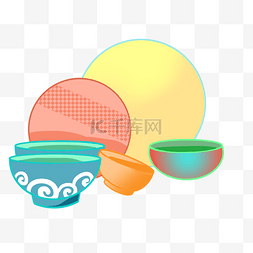 彩色陶瓷餐具