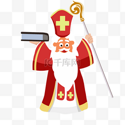 st nicholas day圣尼古拉斯节卡通主教