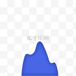高高的山峰图片_蓝色的山坡免抠图