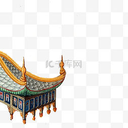 中国古典建筑琉璃瓦屋檐