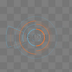 矢量科技线条圆环边框素材