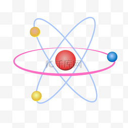 简洁红图片_化学原子分子矢量网页元件