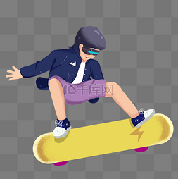 男孩滑板