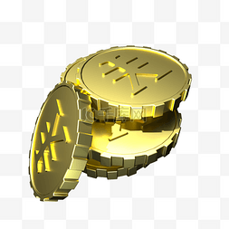 黄色圆形金币