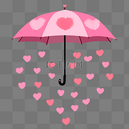 爱情雨伞粉色桃心