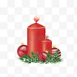 浪漫温暖的圣诞节蜡烛
