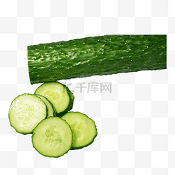 一个绿色切段黄瓜