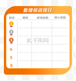 psd表格图片_排行榜表格