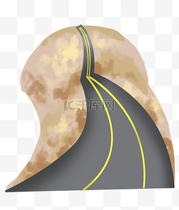 躲避图片_危险躲避道路插画