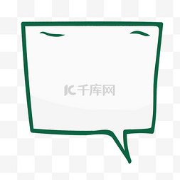 对话框方形图片_绿色方形对话框边框