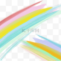 彩虹刷图片_创意彩色涂抹笔刷