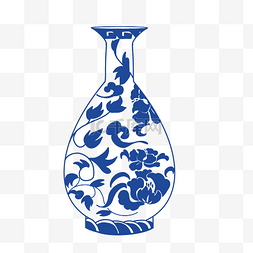 瓷器插画图片_青花瓷瓷器瓷瓶