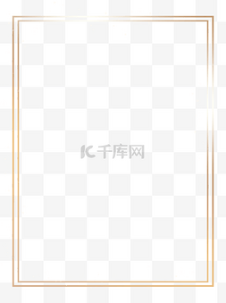 免抠背景中国图片_金色简约海报边框双边