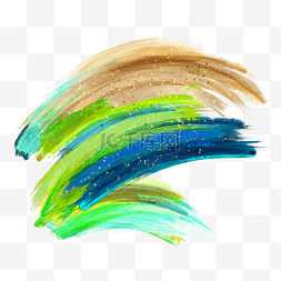 颗粒感肌理图片_金色和绿色混色彩色抽象笔刷glitte