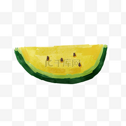 水果行业图片_黄色切片西瓜