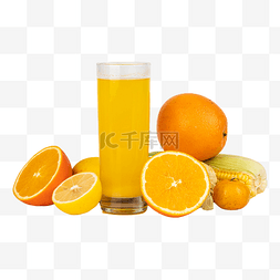橙子柠檬果蔬汁