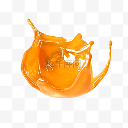 立体橙汁液体
