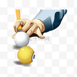 台球杆logo图片_打台球黄色台球