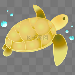 海洋动物黄色图片_黄色海洋海龟
