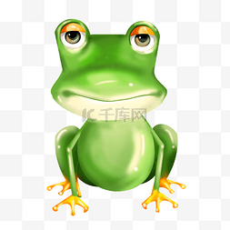 可爱绿色青蛙图片_可爱绿色青蛙
