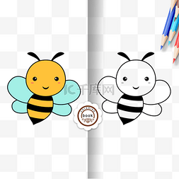 honeybee clipart black and white 可爱小蜜