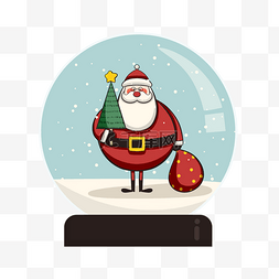 圣诞老人礼物圣诞树水晶球元素