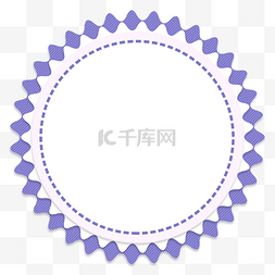 紫色多边形圆环形简约边框