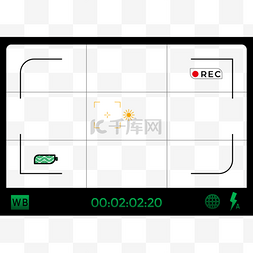 取景器视频图片_简约彩色视频录制相机取景器边框
