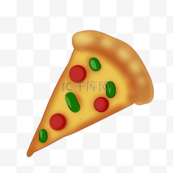 美味披萨块图片_一小块美味披萨插画