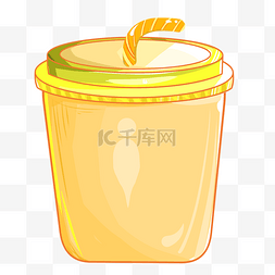 黄色饮品吸管