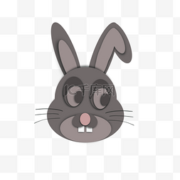 剪纸立体动物图片_剪纸立体兔子头像