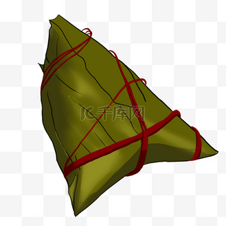 绿色的粽子装饰插画