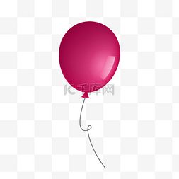 红色派对气球图片_红紫色卡通派对气球