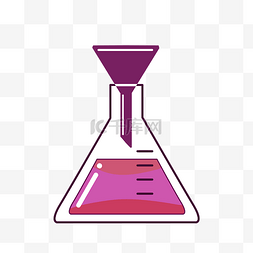 紫色漏斗图片_ 化学实验烧杯 