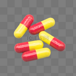 红黄色胶囊图片_红黄色药物胶囊