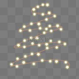 星星串灯图片_christmas light 温馨圣诞树灯
