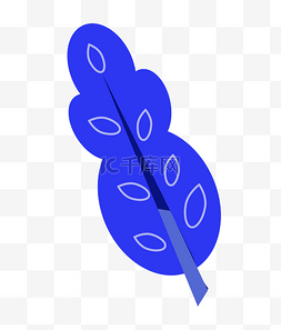 蓝色植物叶子树叶