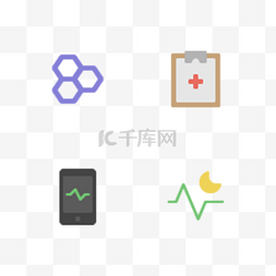 医疗科技边框图片_彩色创意医疗健康图标元素