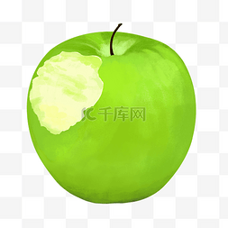 被咬苹果绿苹果