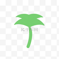 椰子树树木图片_绿色椰子树