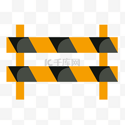 安全路障标志图片_路障元素