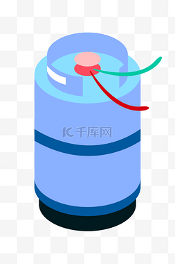 蓝色厨房煤气罐